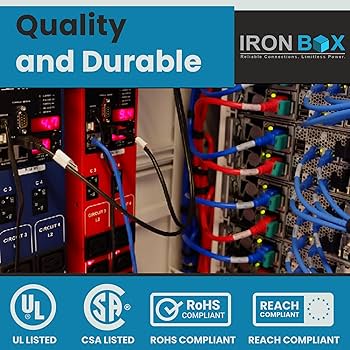 Amazon | ジャンパ電源コードIEC c14 to c15 – 15 A / 250 V、14 / 3