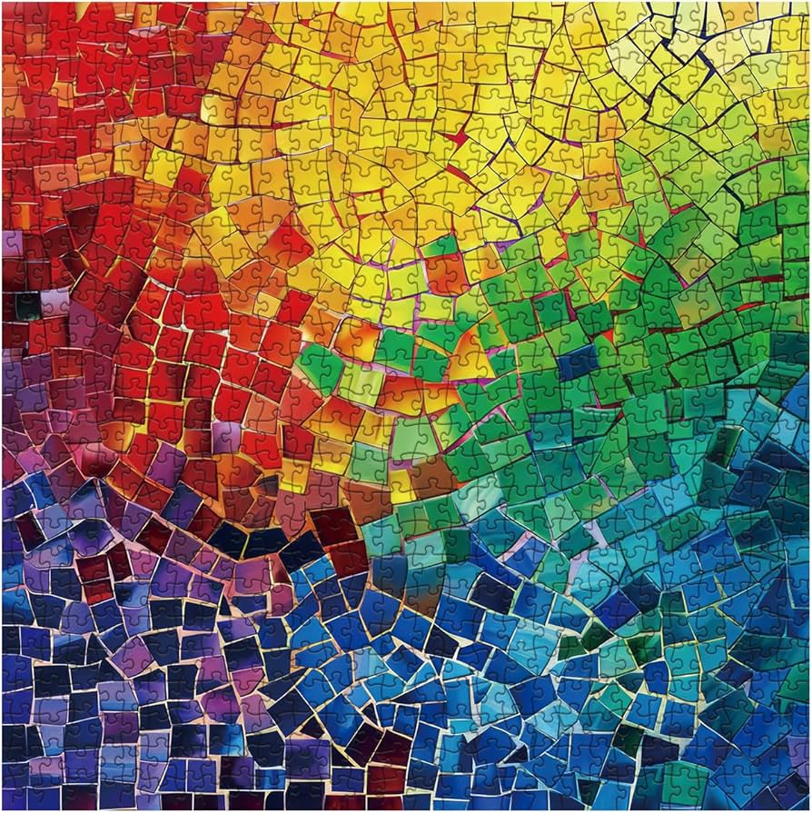 Amazon.com: Stained Glass Mosaic Puzzle for Adults 1000 Pieces