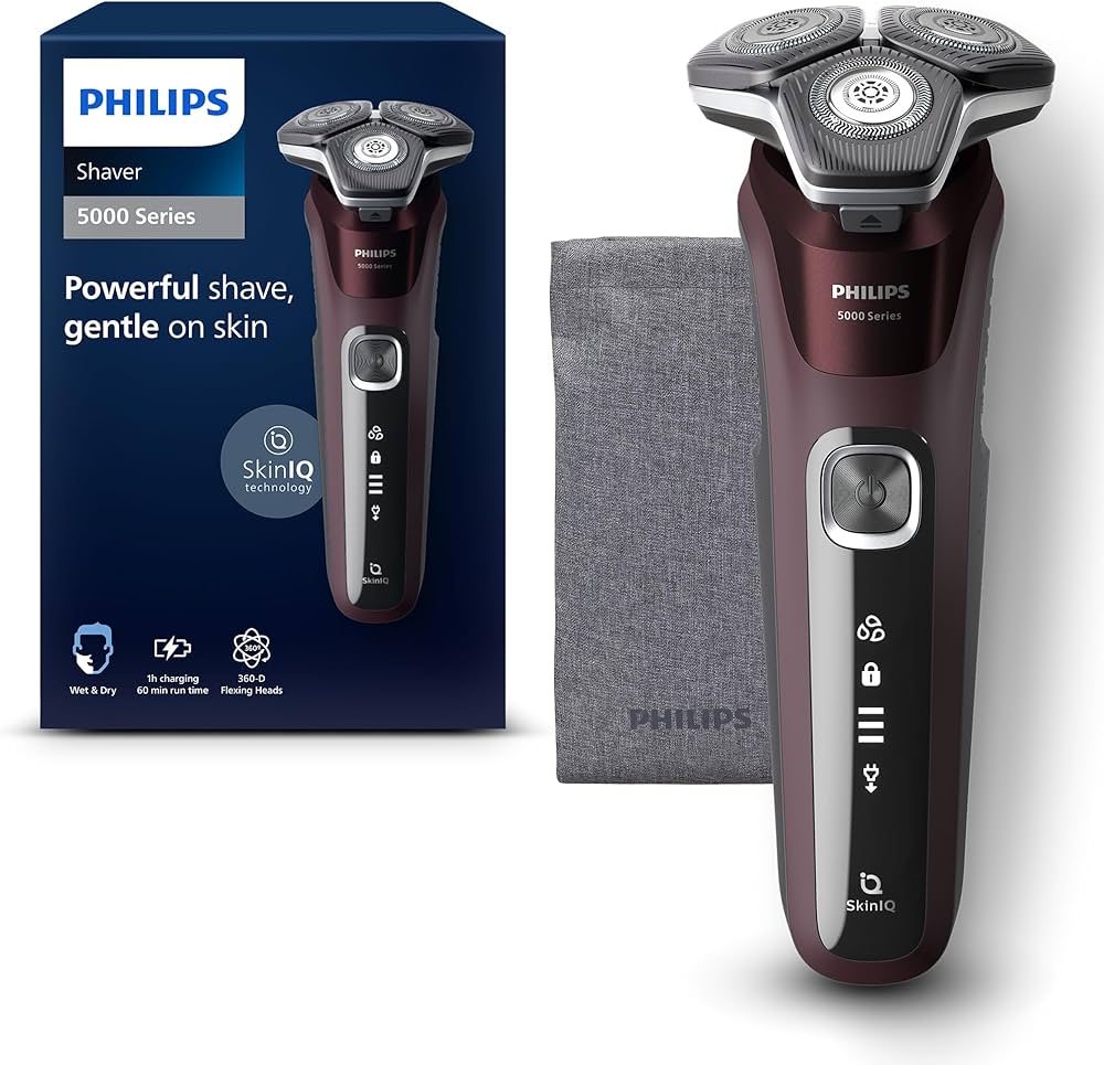 Philips Shaver Series 5000, Wet & Dry Electric Shaver, with SkinIQ