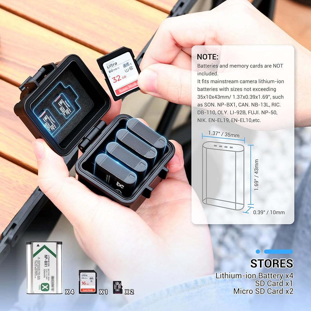 Amazon.com: Sony Ricoh Canon Olympus Battery & Memory Card Case