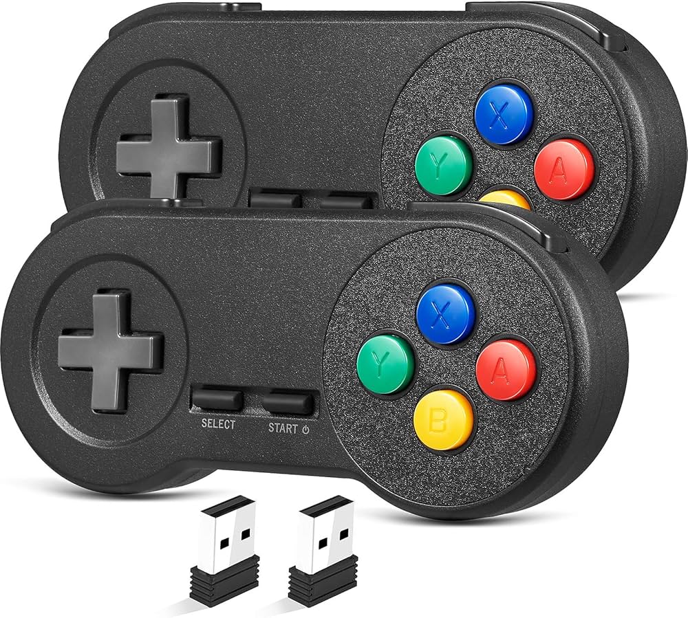 Amazon | SAFFUN 2.4GHz ワイヤレス USB SNES スタイル コントローラー