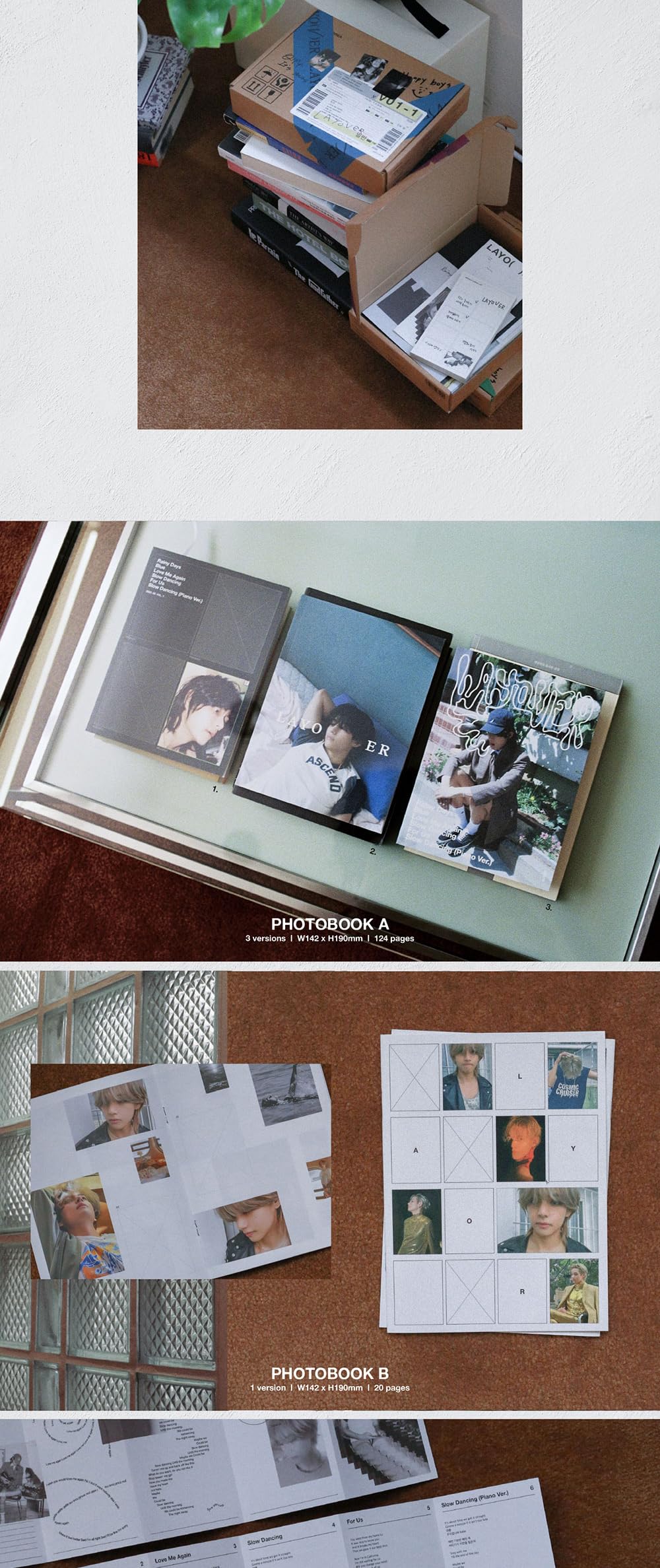 Amazon.com: BTS V Layover 1st Solo Album Standard 3 Version SET