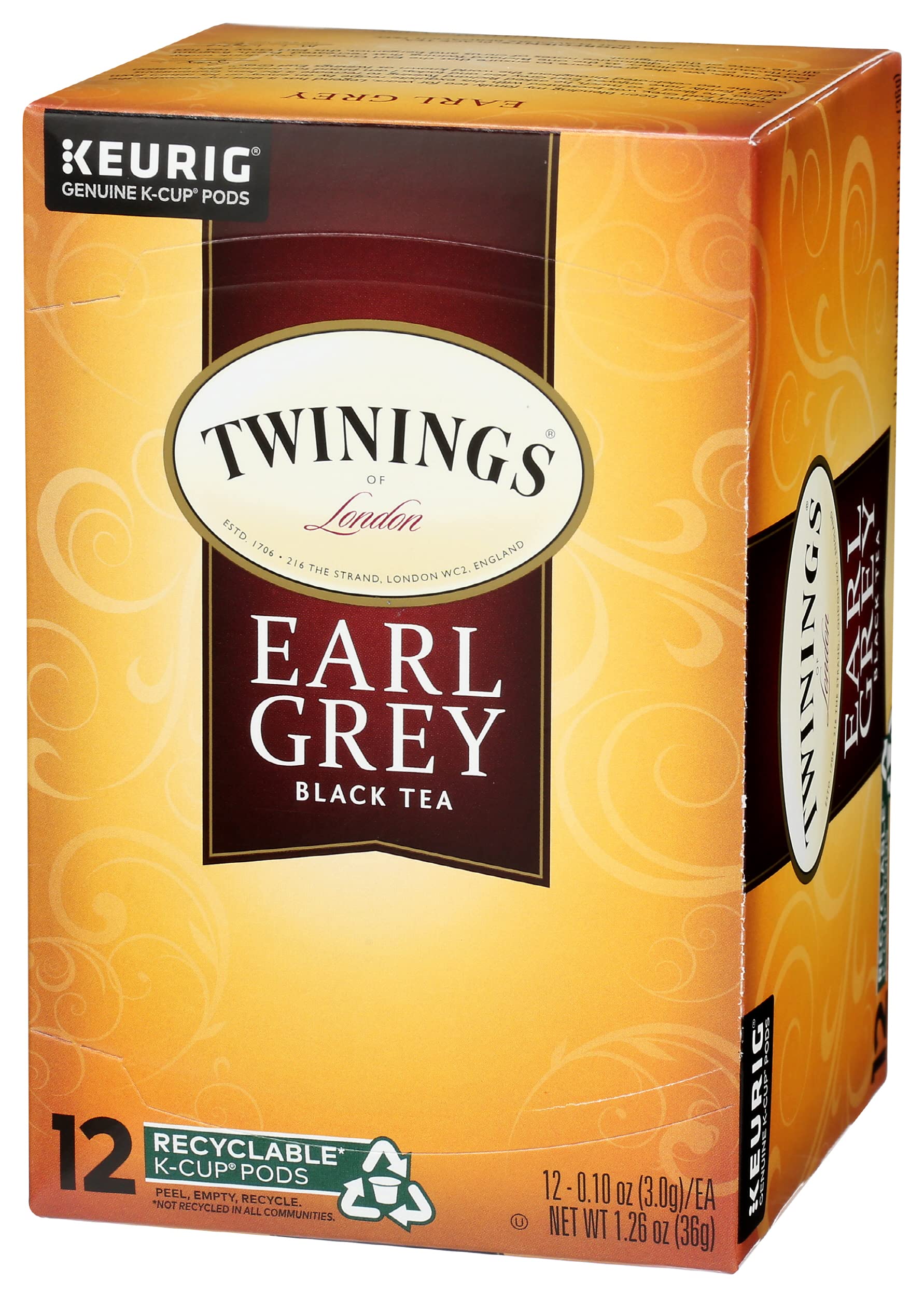 Amazon.com : Twinings Tea Earl Grey Tea, K-cup, 12 ct : Grocery