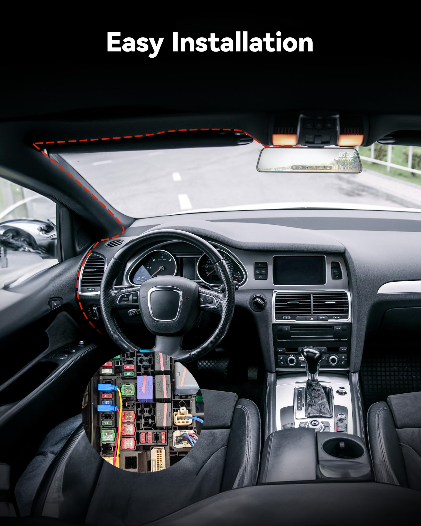 Amazon.co.jp: WOLFBOX ドライブレコーダー ミラー型用 G900 駐車監視