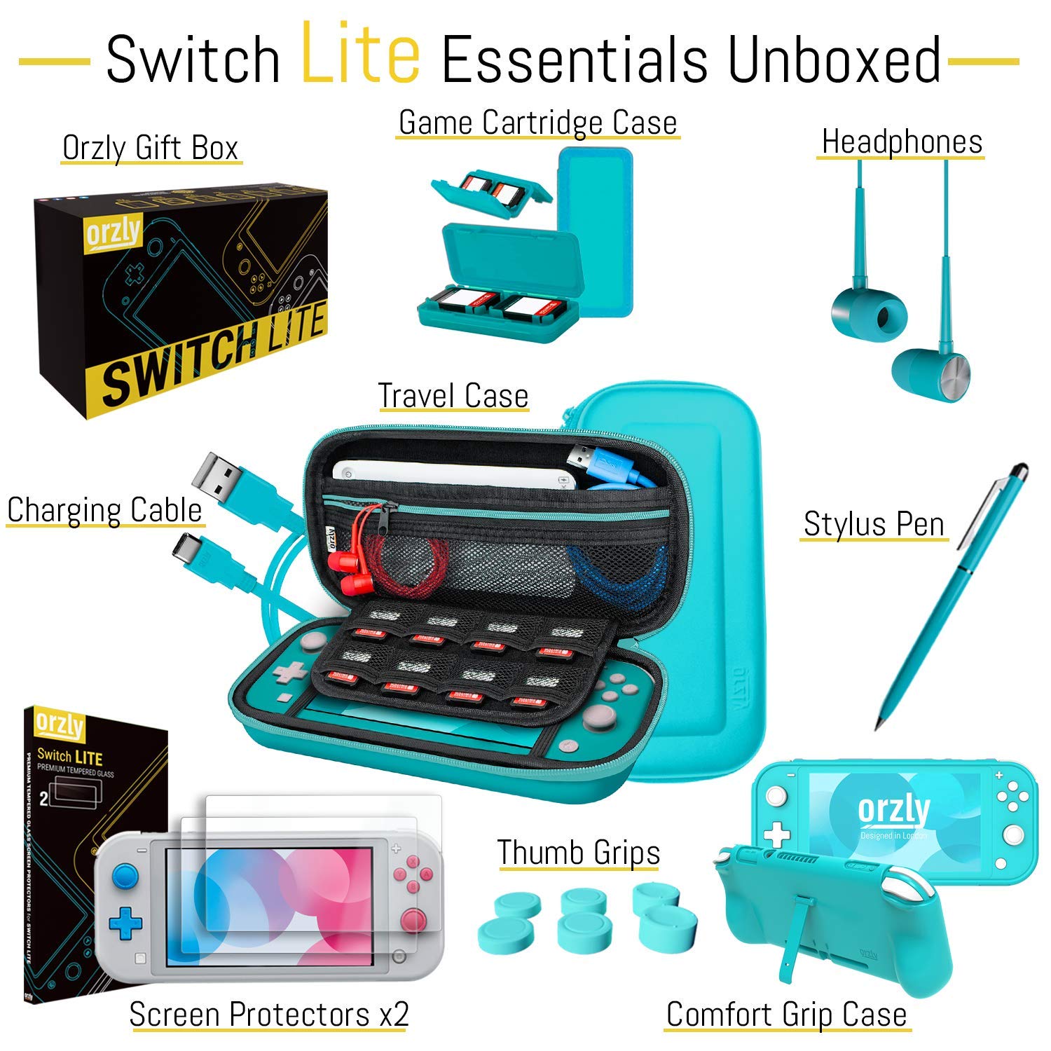 Amazon.com: Orzly Switch Lite Accessories Bundle - Case & Screen
