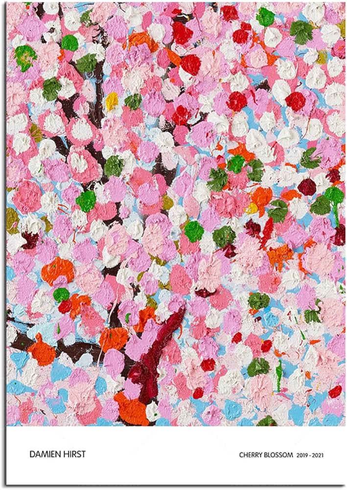Amazon｜ダミアンハーストポスター桜ウォールアートダミアンハースト