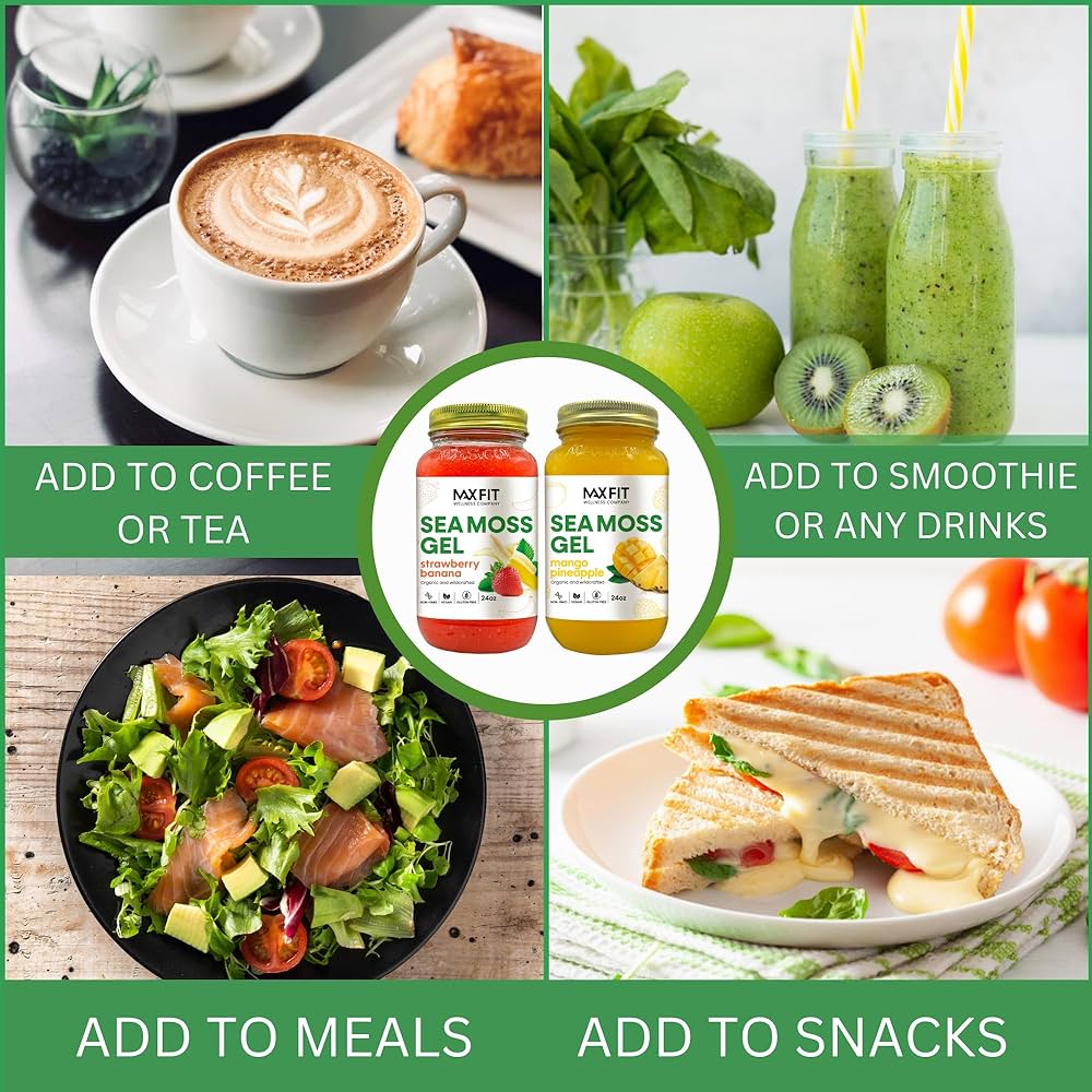 Amazon.com: Sea Moss Gel Organic Raw (Bundle of 2 Jars 24oz