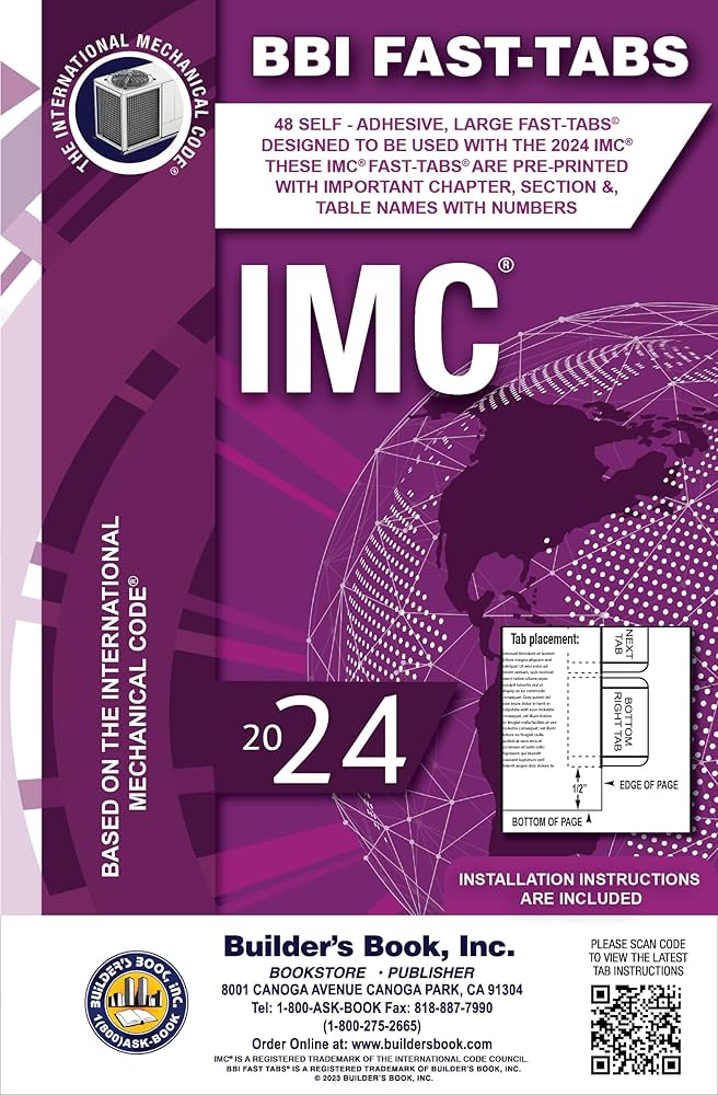 2024 International Mechanical Code (IMC) Fast-Tabs: Builder's Book