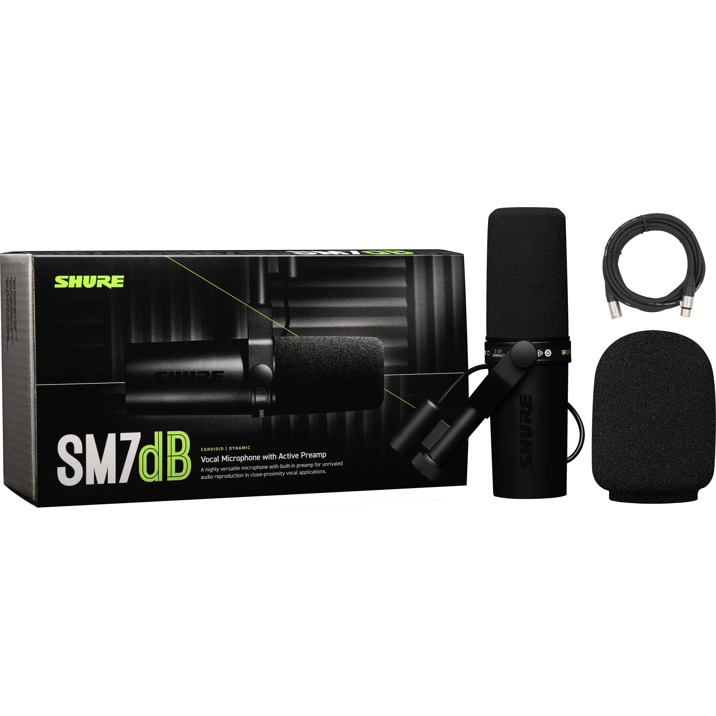 Amazon.com: Shure SM7dB Dynamic Vocal Microphone w/Built-in Preamp