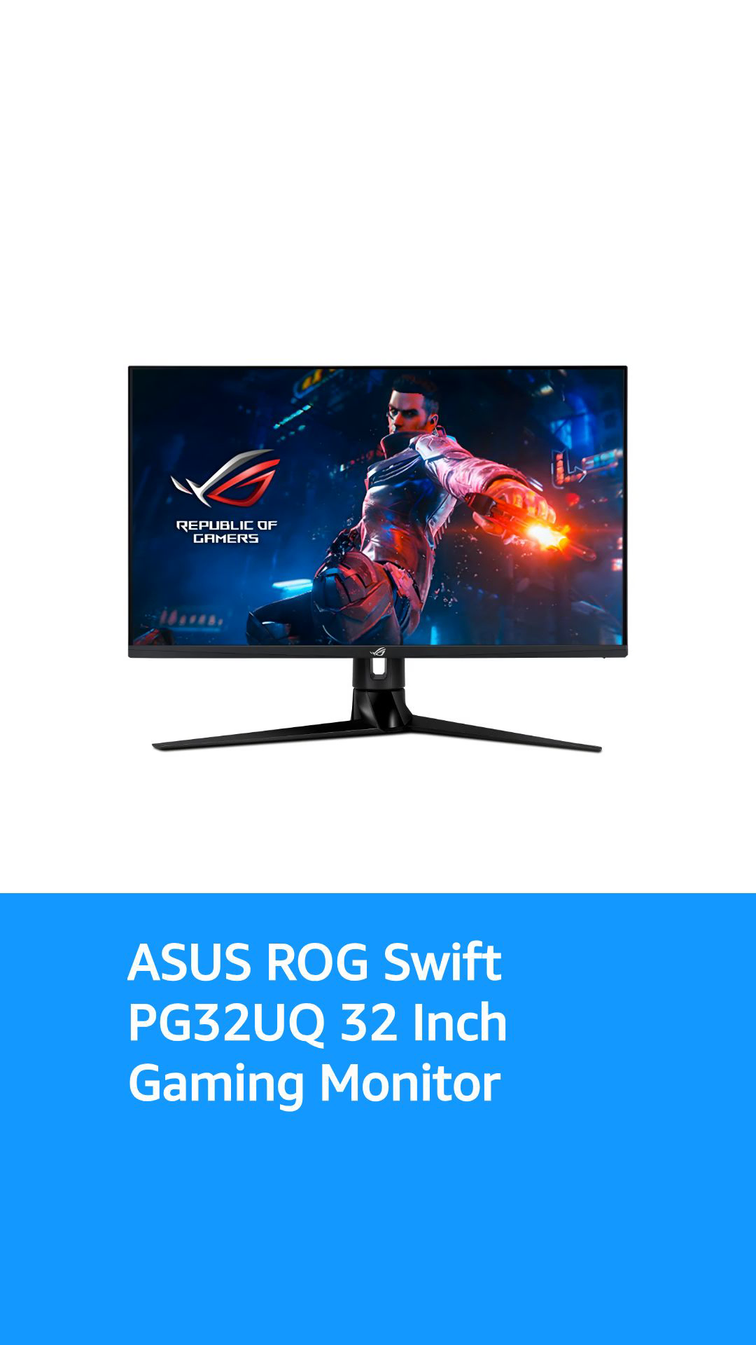 ASUS ROG Swift PG32UQ 32” 4K HDR 144Hz DSC HDMI 2.1 Gaming Monitor