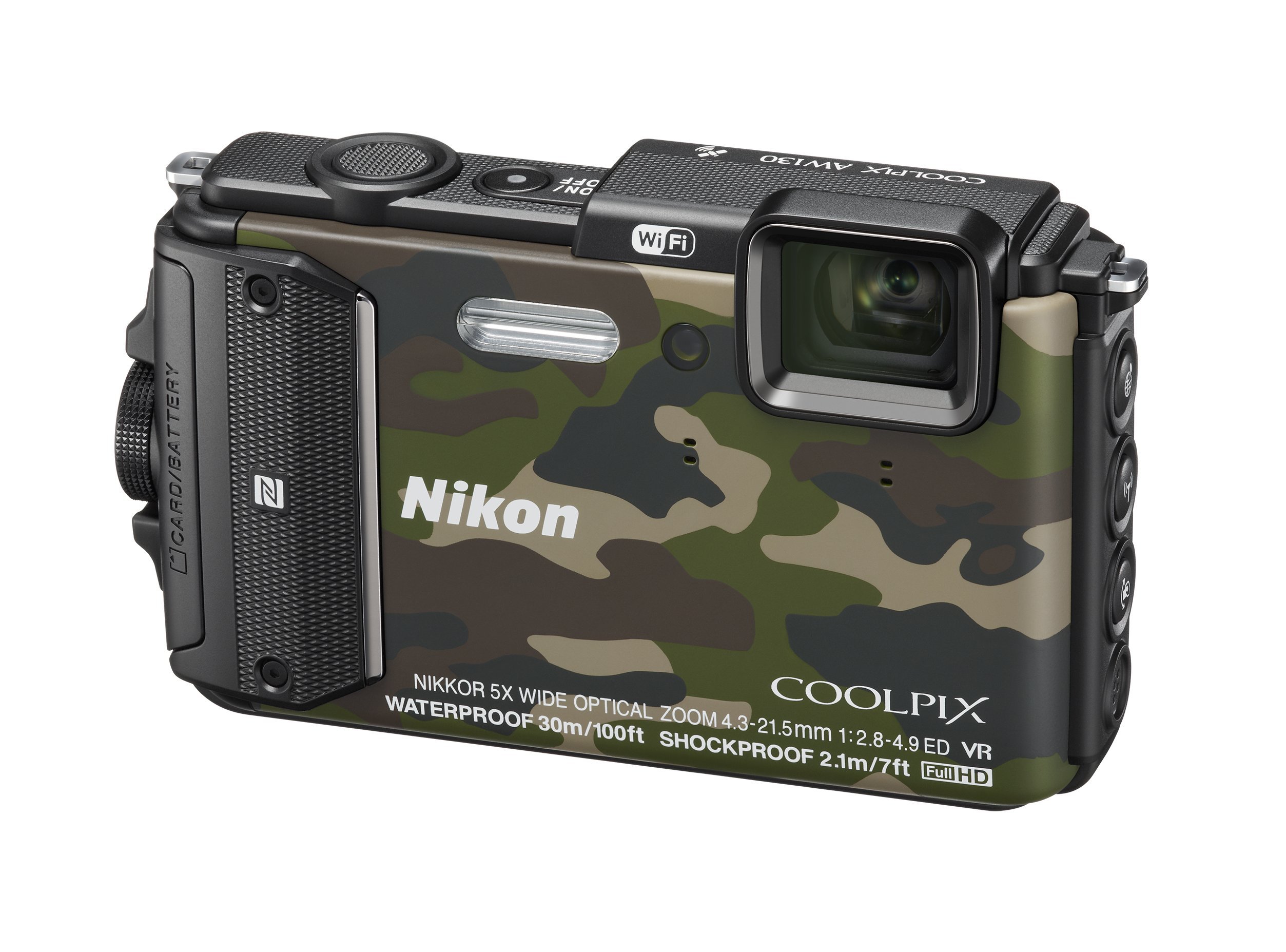 Amazon | Nikon デジタルカメラ COOLPIX AW130 カムフラージュグリーン