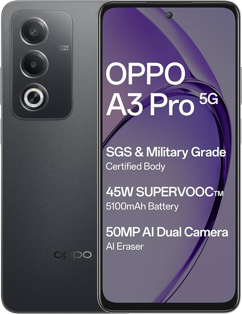 Oppo A3 Pro 5G (Starry Black, 8GB RAM, 128GB Storage)|6.67” HD+