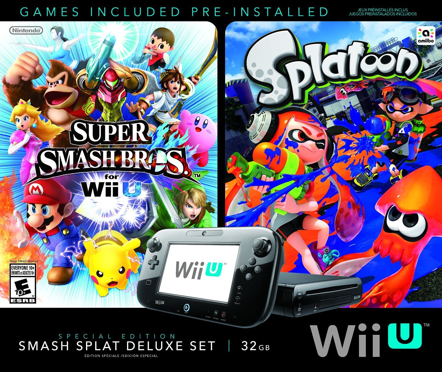 Amazon.com: Wii U Super Smash Bros and Splatoon Bundle Special