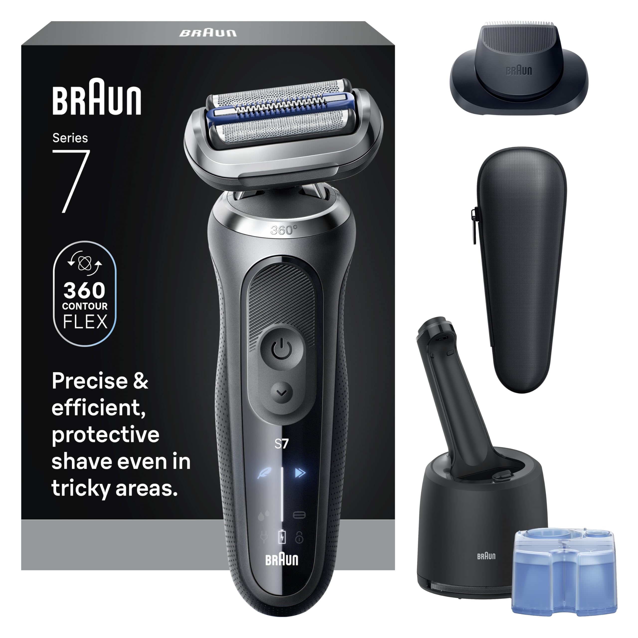 Amazon.com: Braun Electric Shaver for Men, Series 7 7171cc, Wet