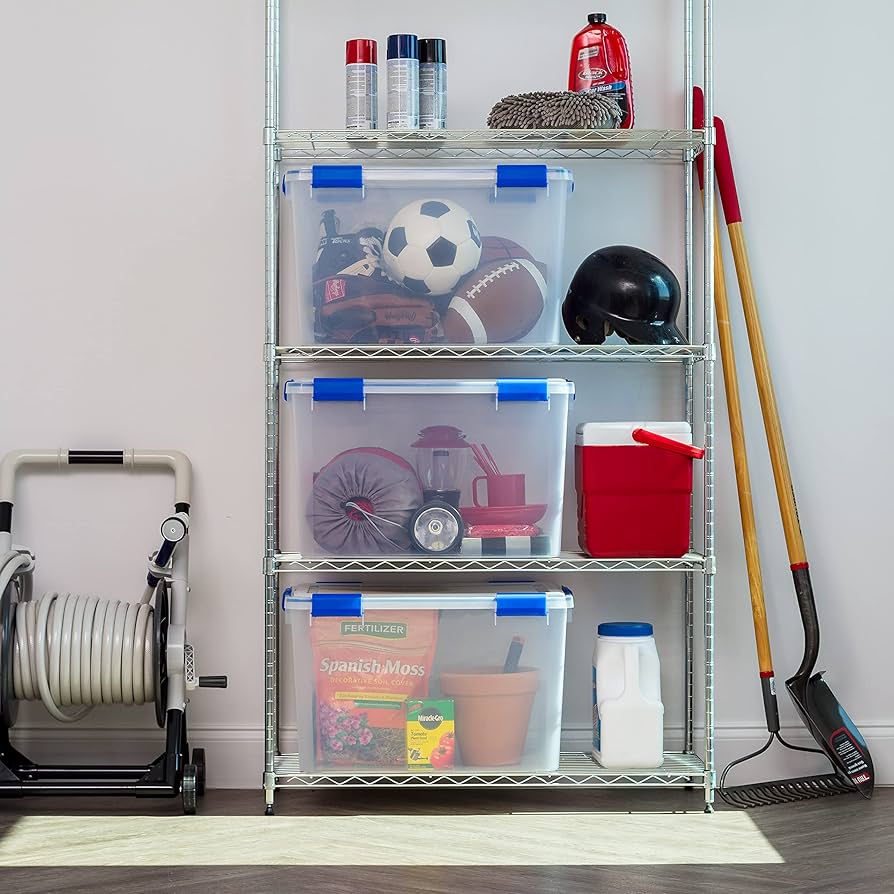 Amazon.com: IRIS USA WeatherPro 74 Qt Storage Bins with Lids, 3