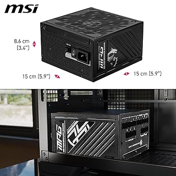 Amazon | MSI MPG A1000GS PCIE5 ATX 3.1 ゲーム用電源 - フル
