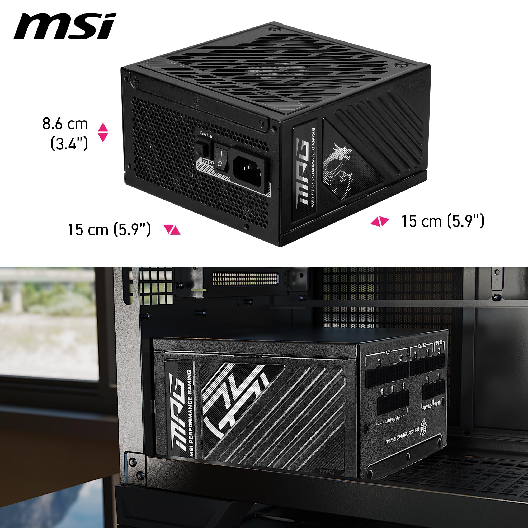 Amazon | MSI MPG A1000GS PCIE5 ATX 3.1 ゲーム用電源 - フル