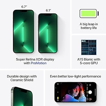 Amazon.com: Apple iPhone 13 Pro, 256GB, Alpine Green for Verizon