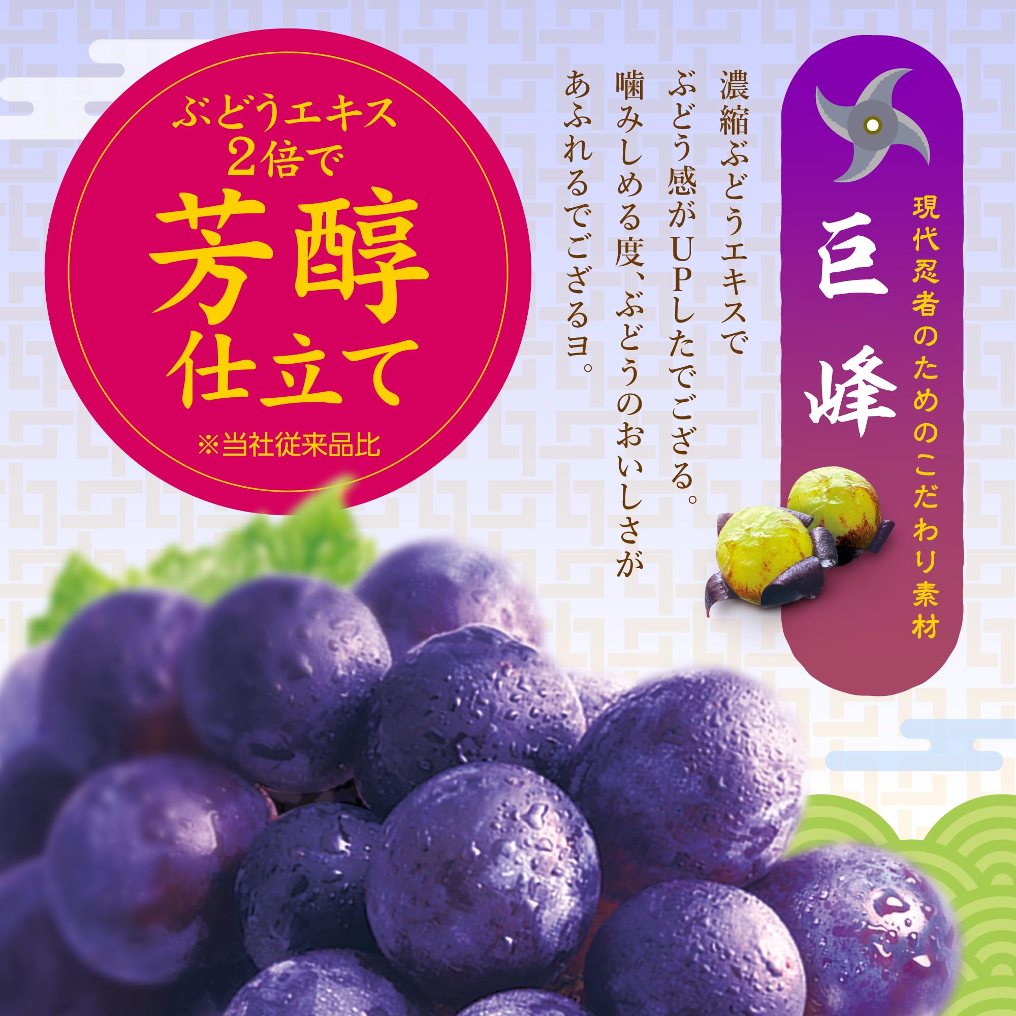Amazon.co.jp: UHA味覚糖 味覚糖 忍者めし 巨峰 20g×10袋 : 食品・飲料