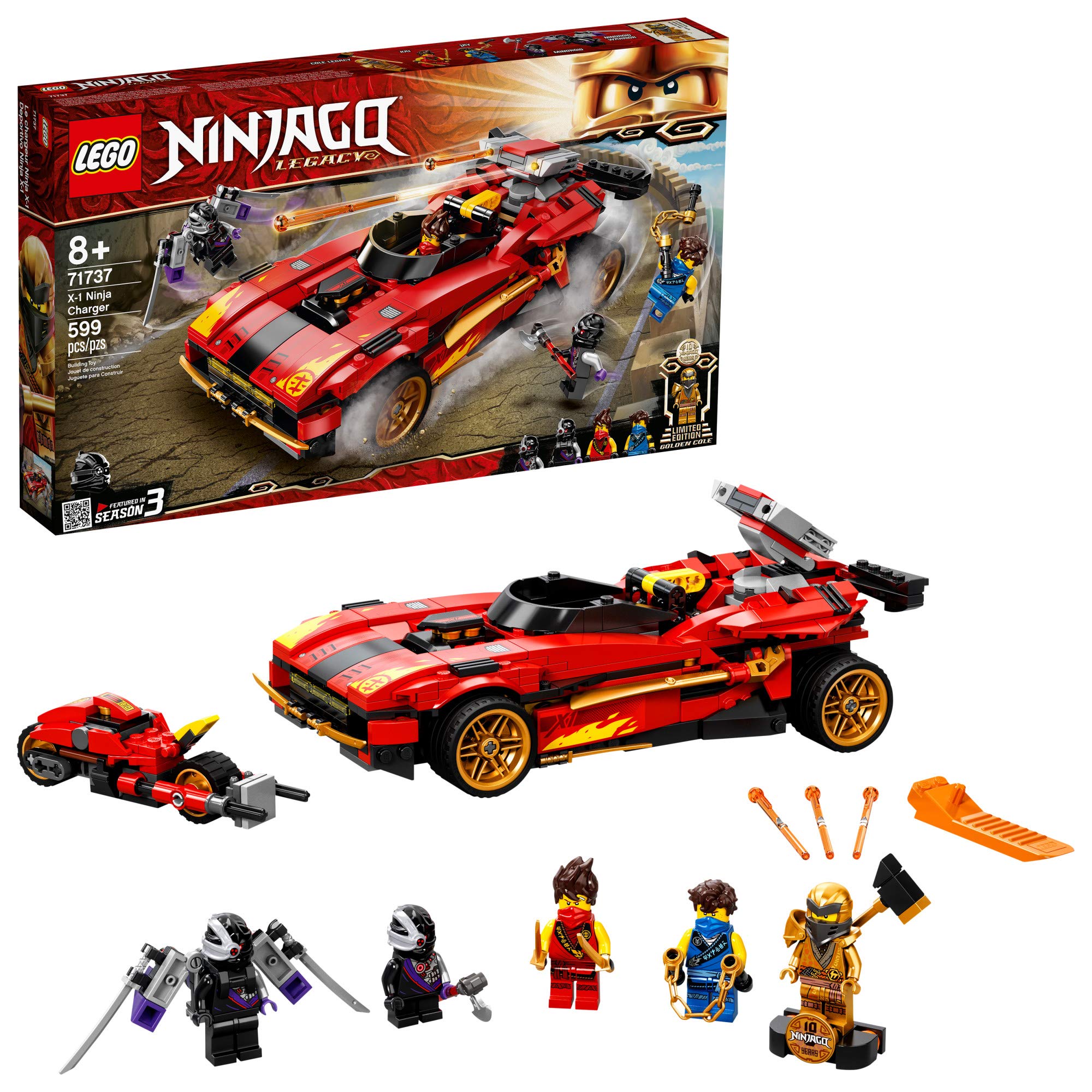 Amazon.com: LEGO NINJAGO Legacy X-1 Ninja Charger 71737 Ninja Toy