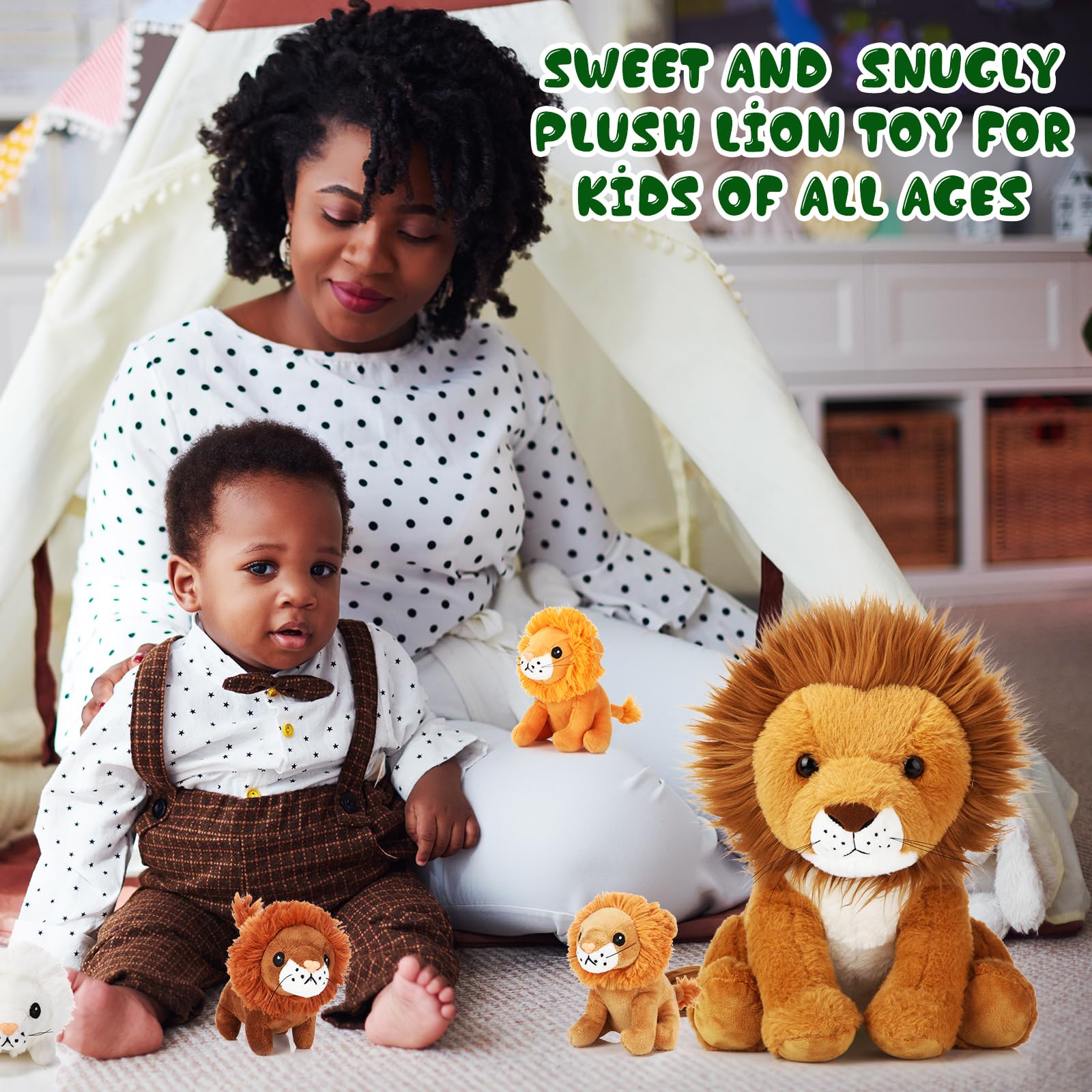 Amazon.co.jp: Honoson ライオンぬいぐるみ 5点セット 14インチ 大きな