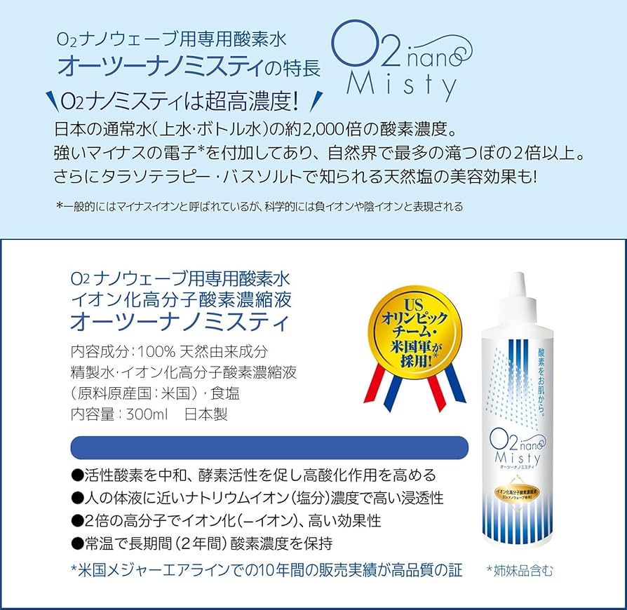 Amazon.co.jp: O2nanoMisty（オーツーナノミスティ） イオン化高分子