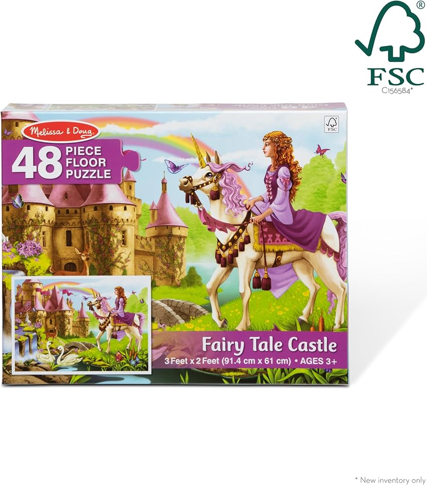 Amazon.com: Melissa & Doug Fairy Tale Castle Jumbo Jigsaw Floor