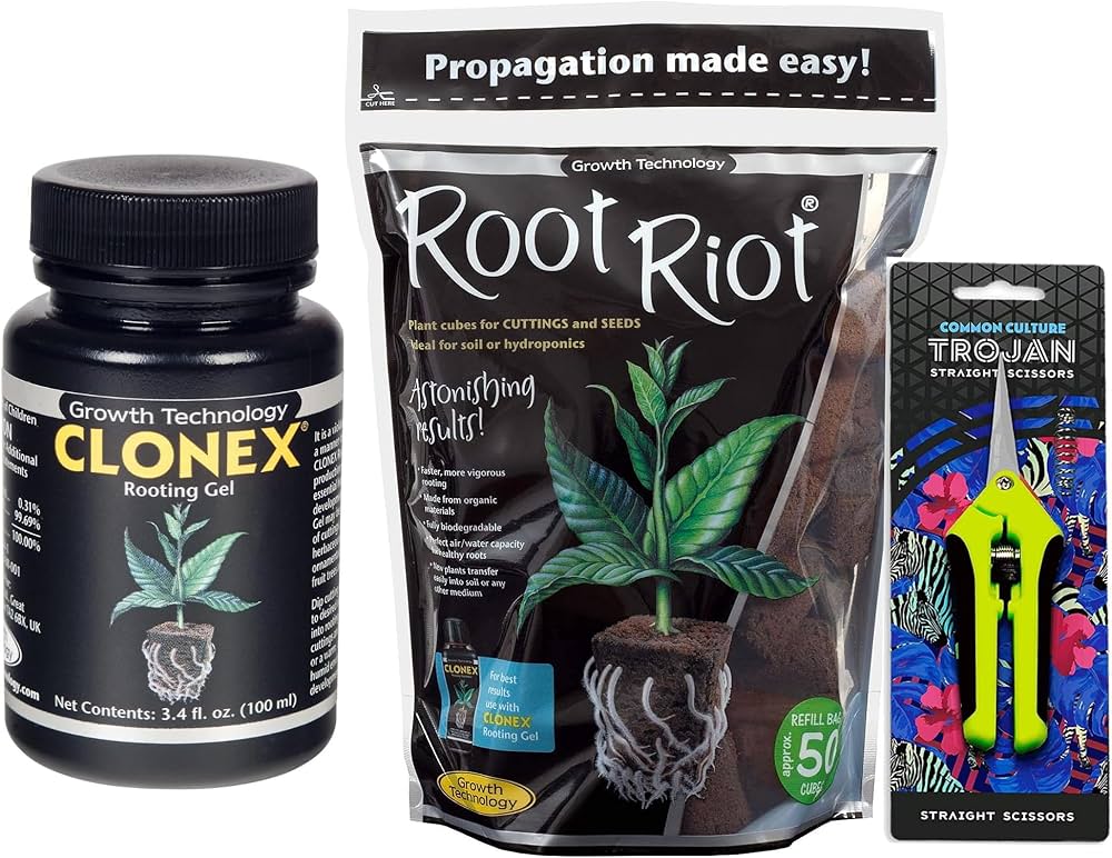 Amazon.com : Clonex Rooting Gel 100ml + Root Riot Plugs 50 Pack +