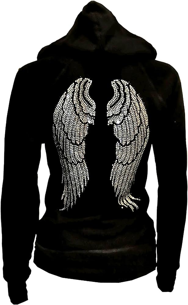 Amazon.com: Fashion2ne1 Lady Plus Size Angel Wings Zip up Hoodie