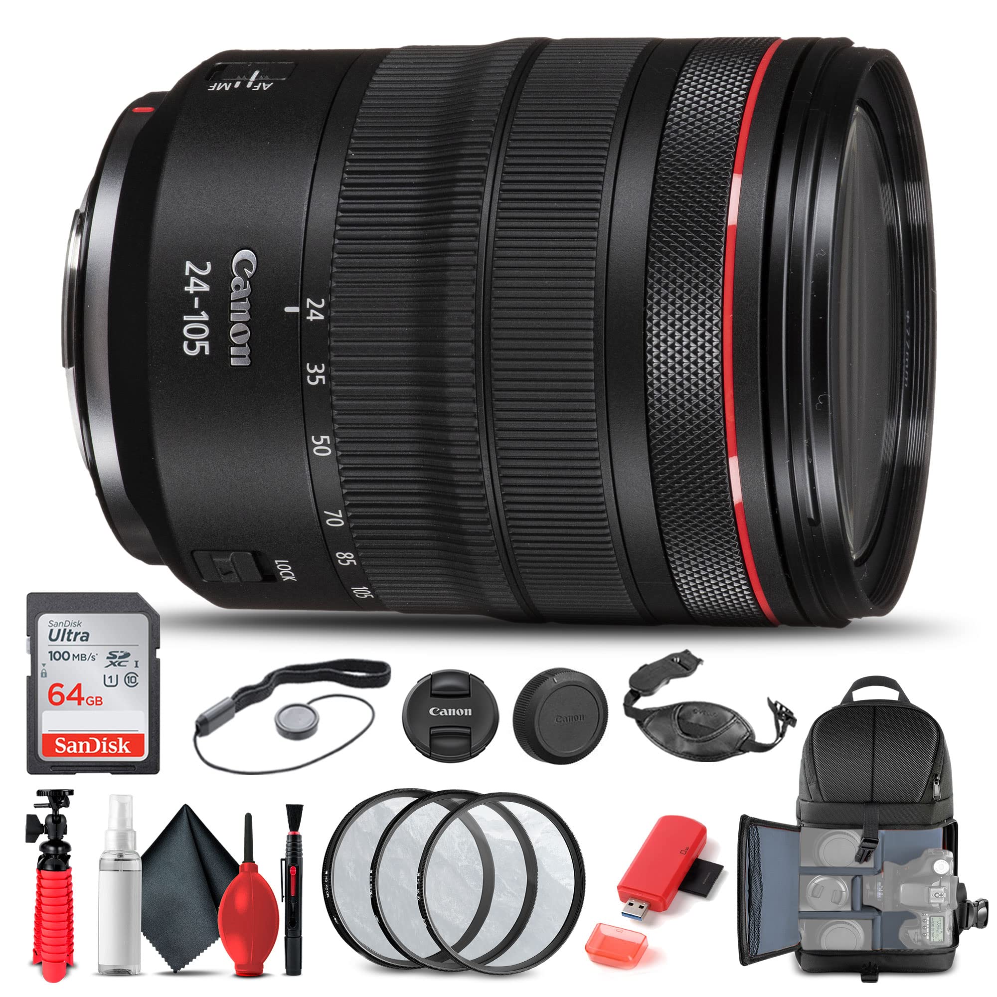 Amazon.com : Canon RF 24-105mm f/4L is USM Lens (2963C002) +