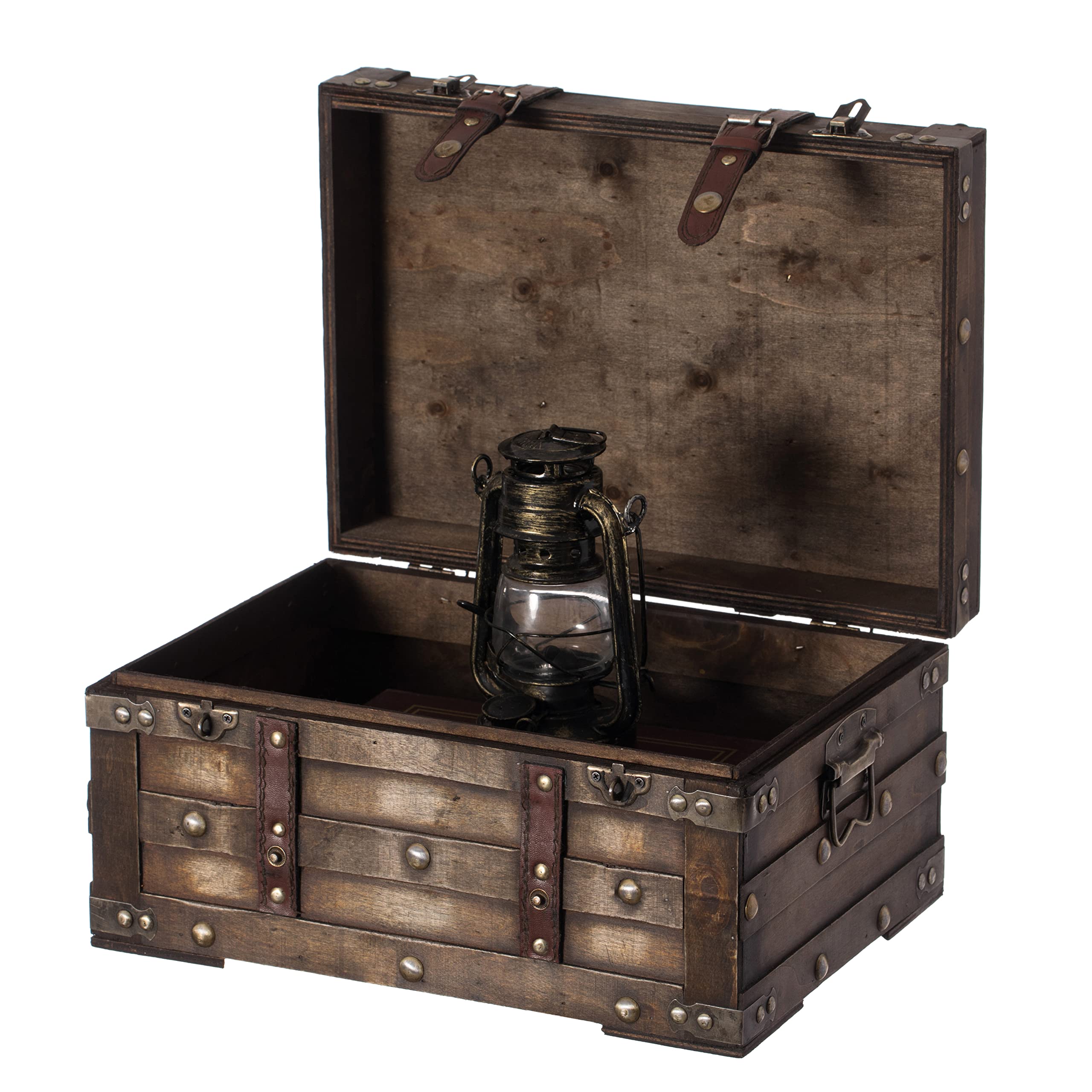 Amazon.com: Vintiquewise Small Wooden Storage Trunk, Vintage