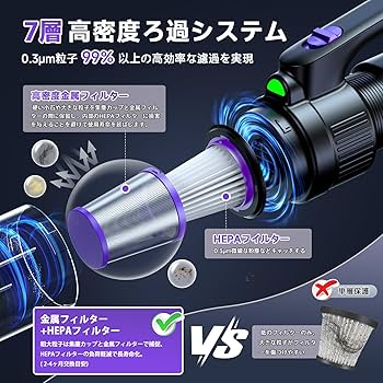 Amazon | 掃除機 コードレス Bivark 28000pa超強力吸引【2026改良進化