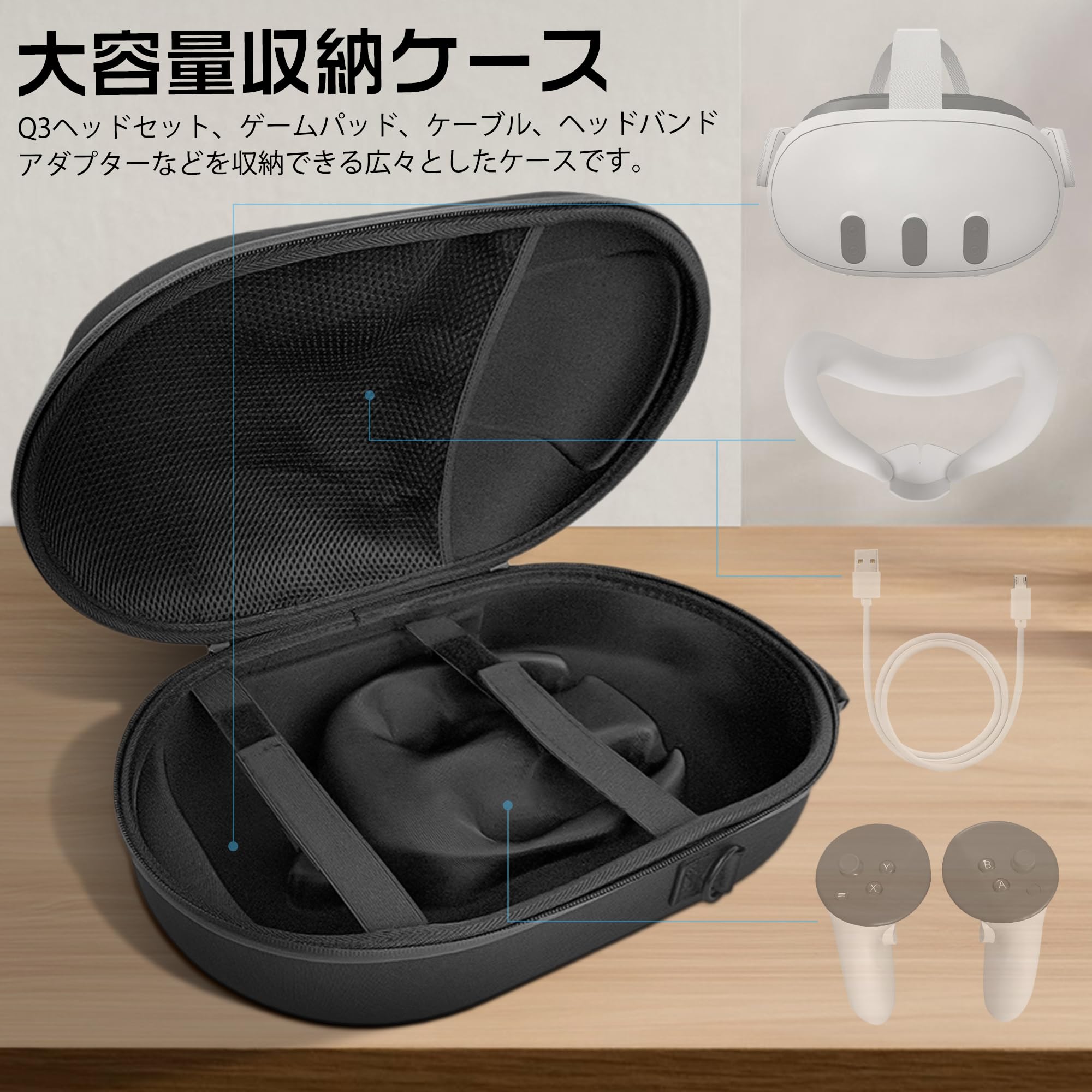 Amazon | Newzerol 新登場 Quest3に対応する収納ケース ヘッドセット