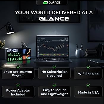 PANELFI Glance LED | All in One Customizable Ticker | Desk Sized