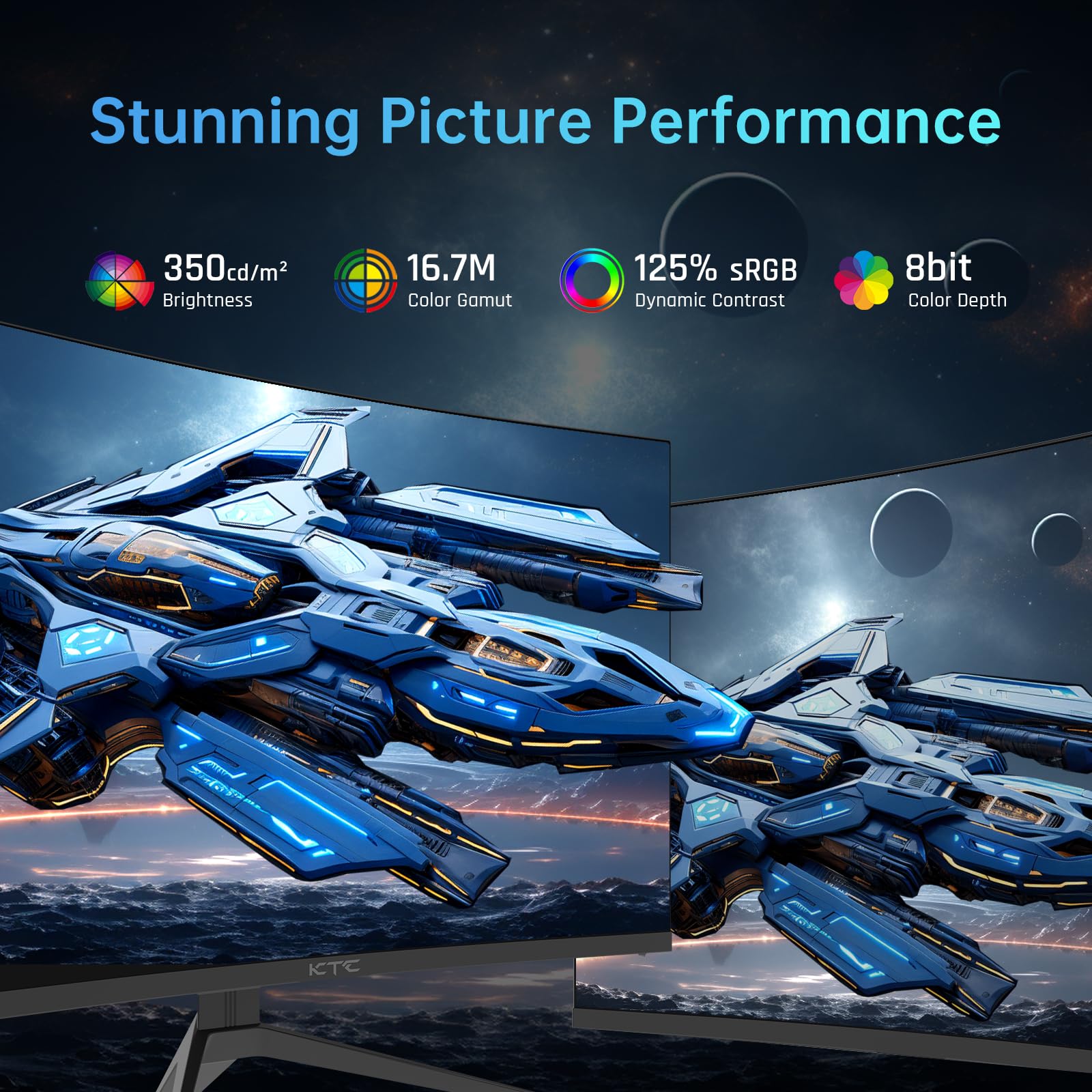 Amazon.co.jp: KTC 32インチ 湾曲ゲーミングモニター 240Hz 1500R