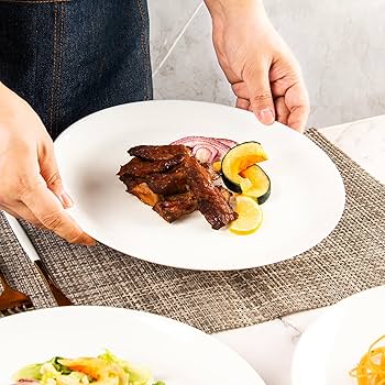 Amazon.com | HAKEEMI Dinner Plates Set of 12, 10-1/2 inch Glass