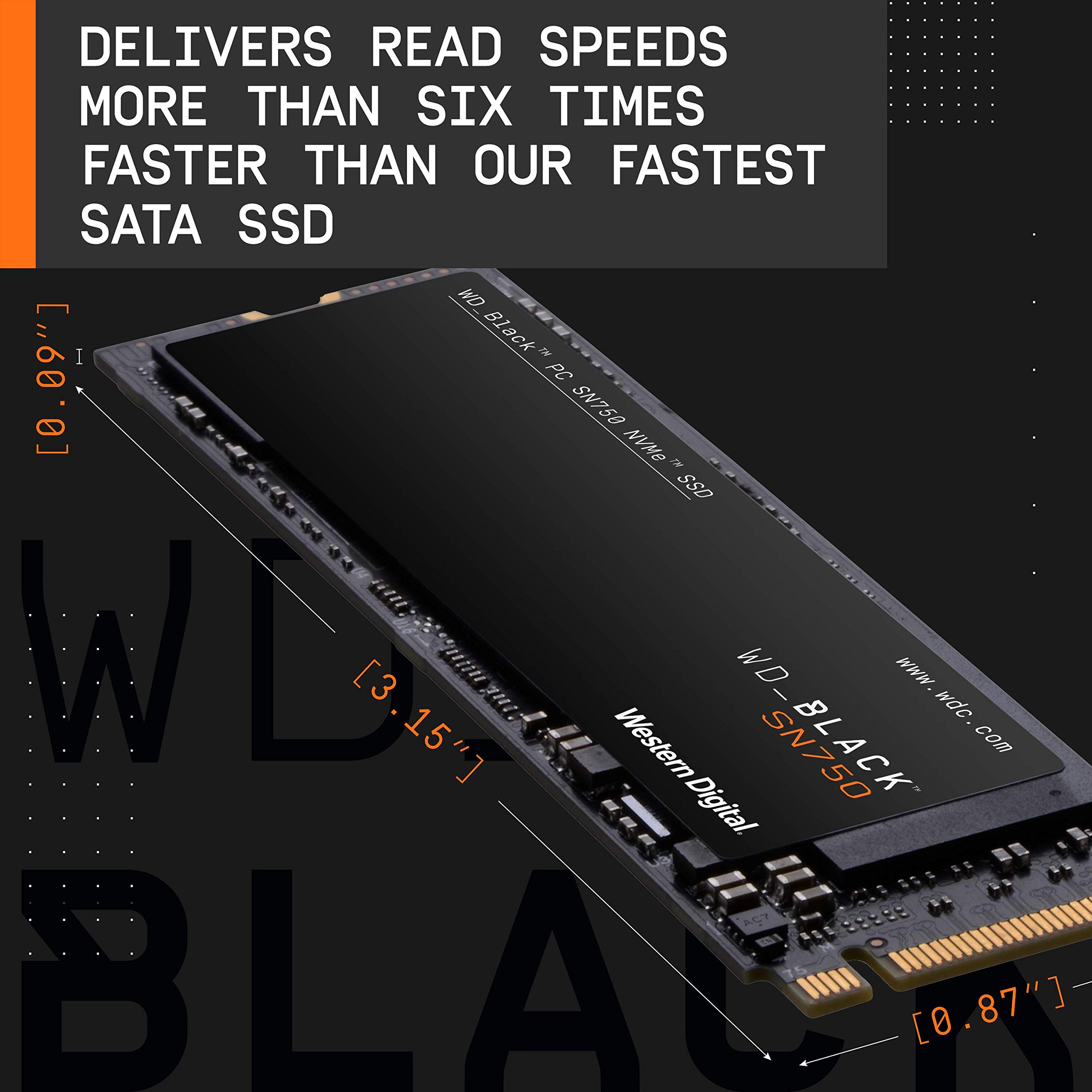Amazon | WD 内蔵 SSD M.2 2280 / WD BLACK SN750 NVMe 500GB / ゲーム
