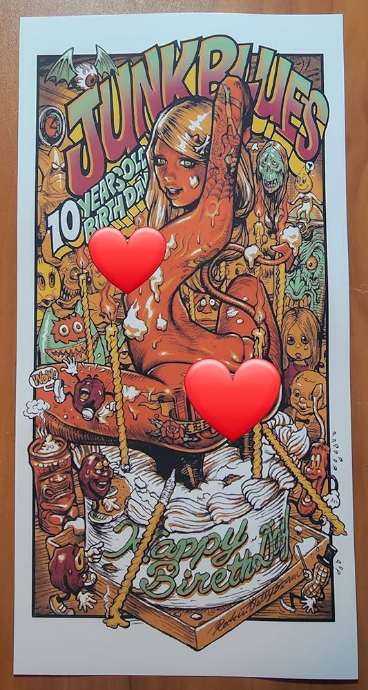 Amazon.com: Rockin Jelly Bean 'Junk Blues' 10th Birthday Art