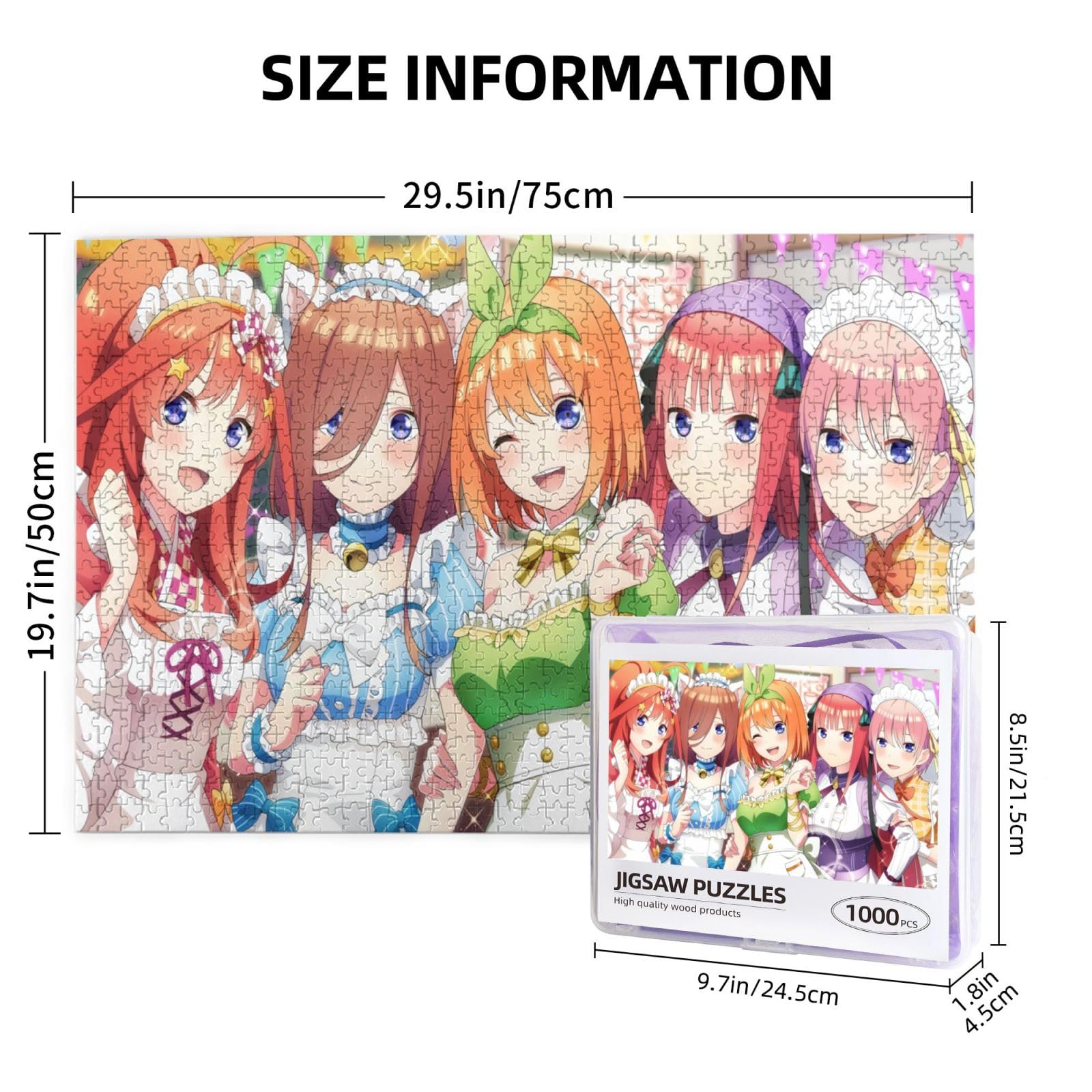 Amazon.co.jp: 1000ピース ジグソーパズル 五等分の花嫁 中野一花 二乃