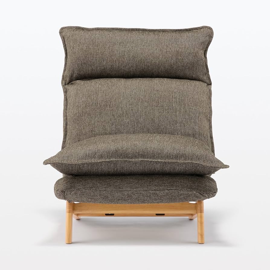 Amazon｜無印良品 ハイバックリクライニングソファ ブラウン 幅74×奥行