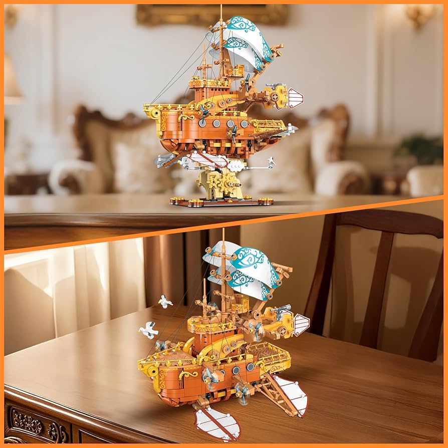 Amazon.com: Brihappen Pirate Ship Building Blocks Set for Adults