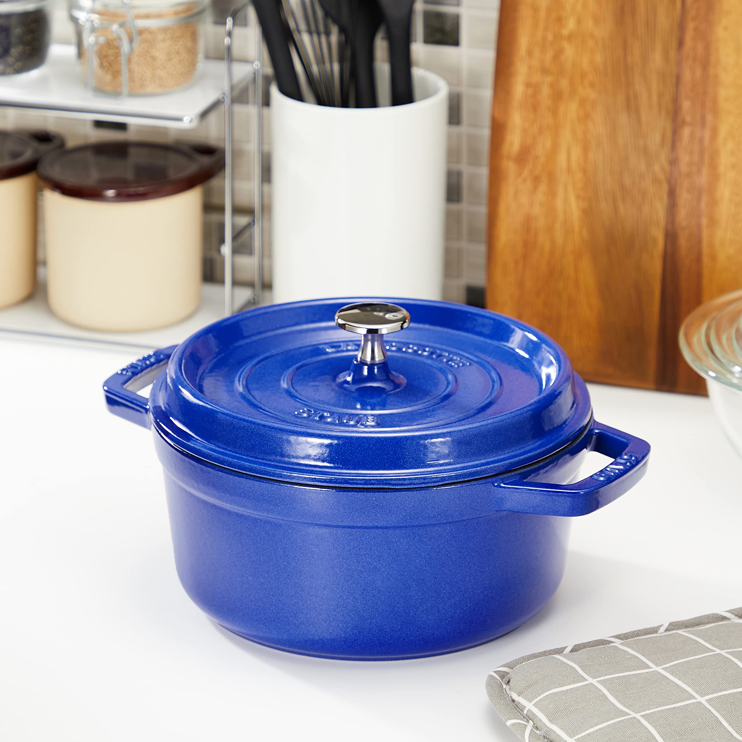 STAUB La Cocotte＊両手鍋 22cm ブルー Amazon.com: Staub Cocotte
