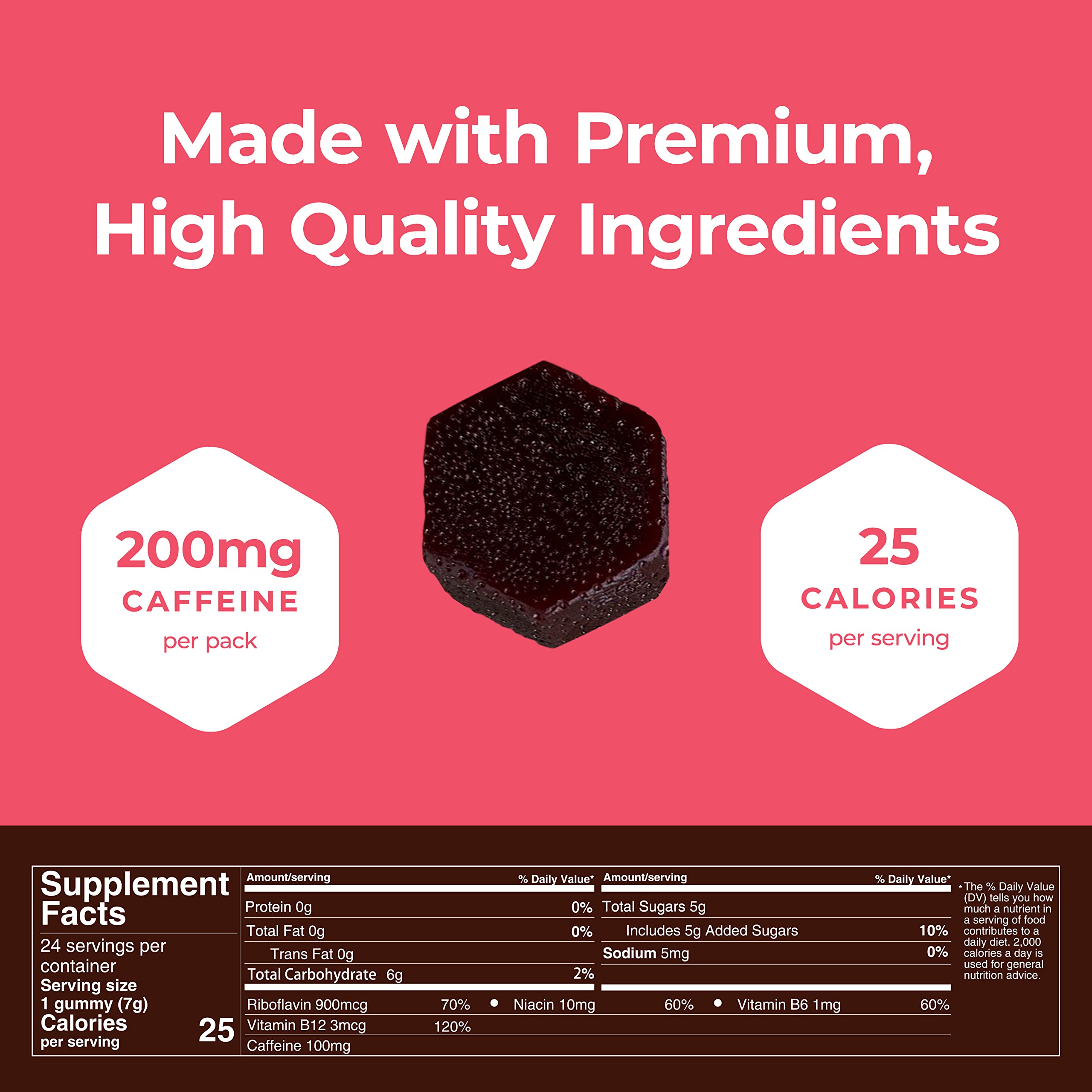 Amazon.com: SGC Highest Concentration 100mg Caffeine per Gummy, 2