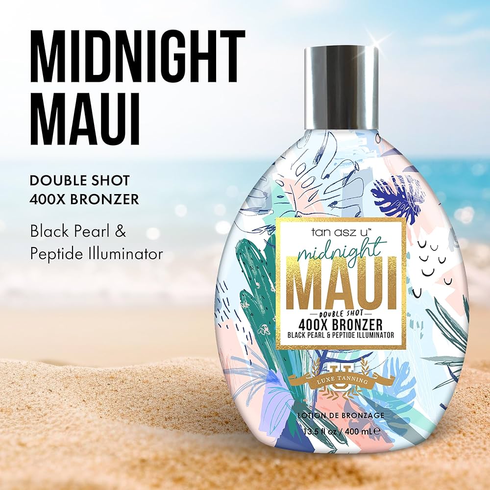 Amazon.com : Tan Asz U Midnight Maui Tanning Lotion, Double Shot