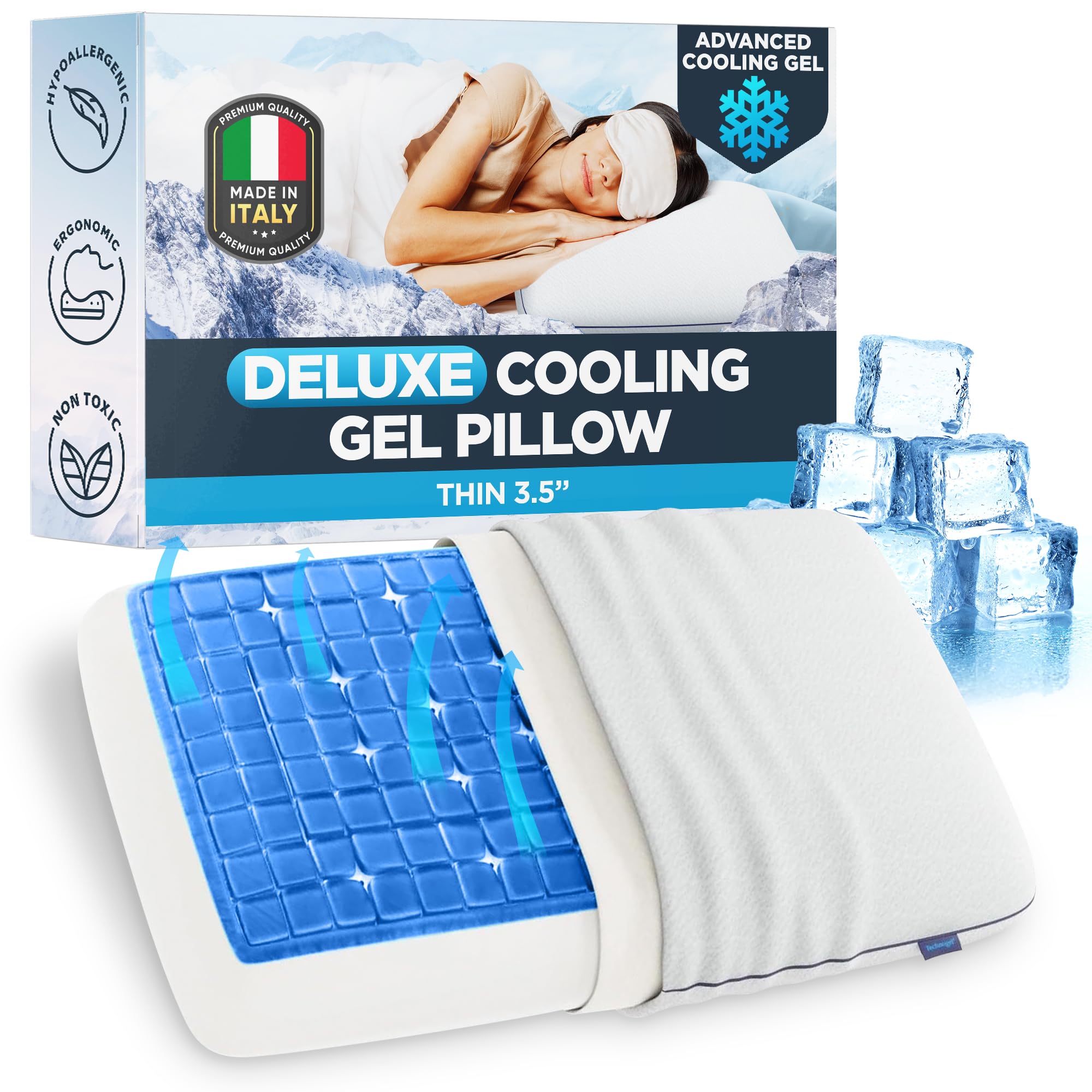 Amazon.com: Technogel Deluxe Cooling Gel Pillow - Patented Cooling