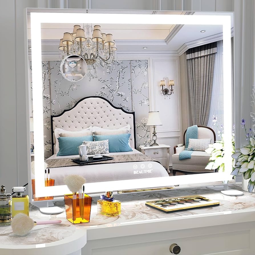 Amazon.co.jp: BEAUTME 女優ミラー 化粧鏡 ハリウッドミラー 壁掛け