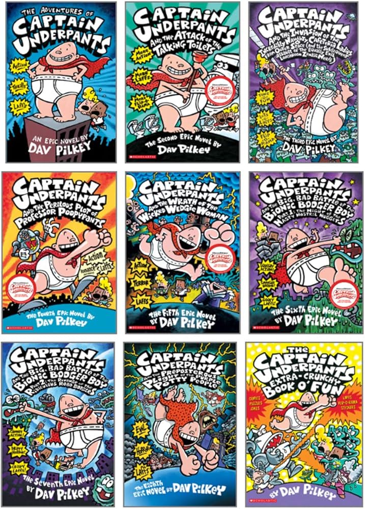 Captain Underpants 10 Books Collection: Pilkey, Dav: 9781443108010