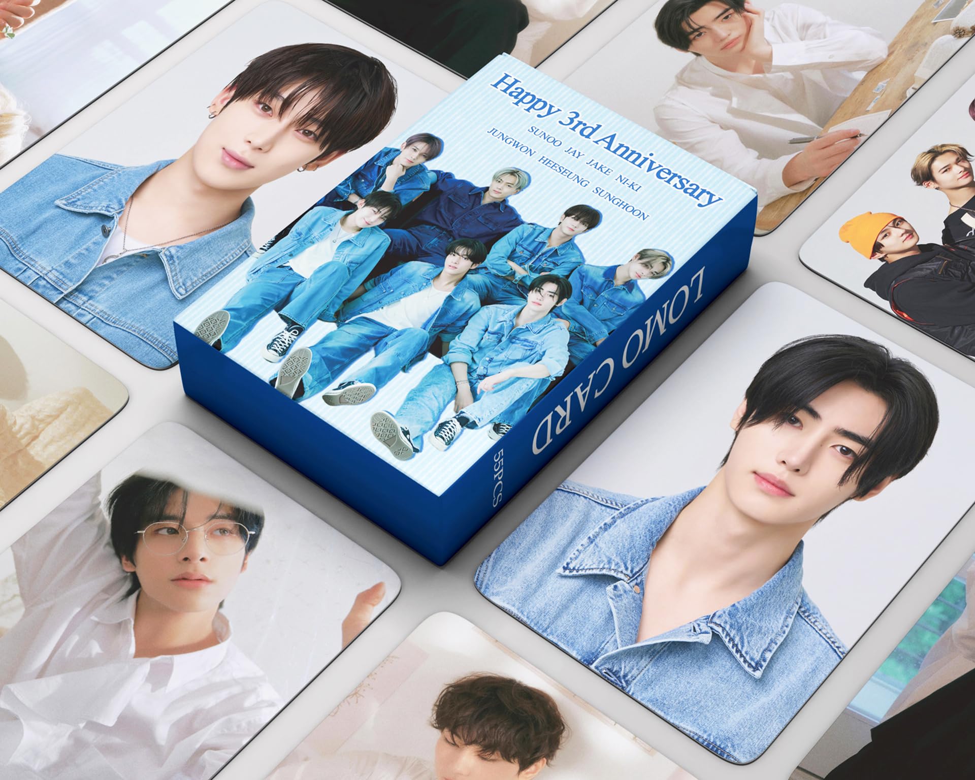 Funwaretech ENHYPEN Happy 3rd ENniversary Photocards 55 Pcs 2023