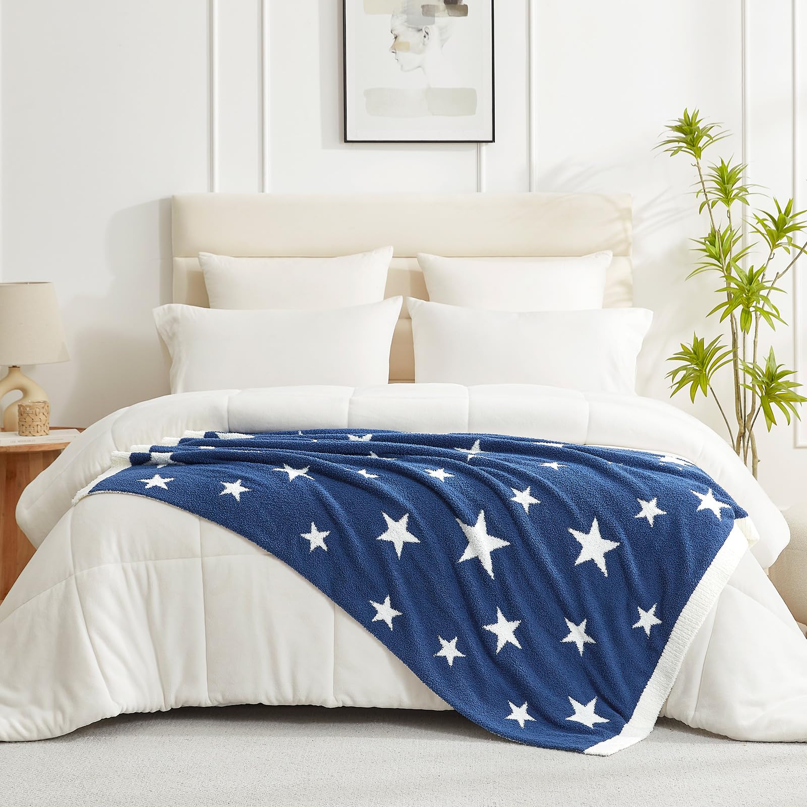 Amazon.com: Snuggle Sac American Star Patriotic Throw Blanket Blue