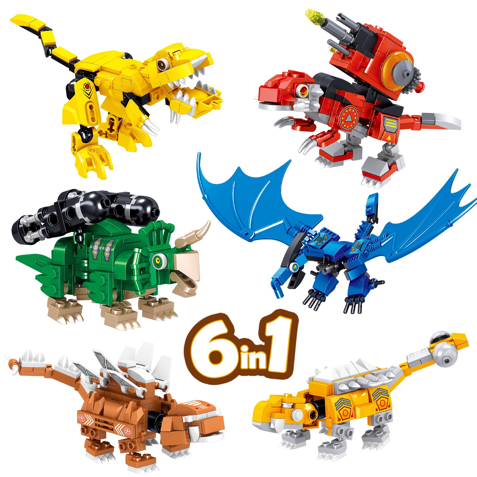 Amazon.co.jp: HIGH GODO 恐竜 変形ロボット 組み立てセット 670ピース